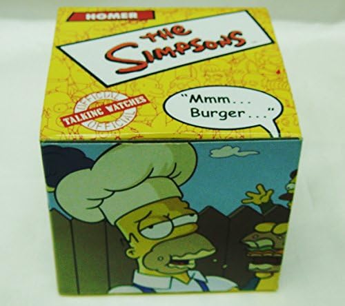 HOMER The Simpsons TALKING LCD WATCH "Mmm...BURGER" 2002 Burger King-New In Box