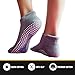 Anti Non Slip Socks with Grips for Men And Women - Anti Skid Socks Pilates And Yoga - 2 Pack (2 in Black and 2 in Gray)