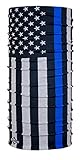 Thin Blue Line & Thin Red Line American Flag Bandana by Hoo-rag® - Multi-Use Face Mask & Neck Gaiter Shield - Seamless UV Protection Made Of 100% High Performance Moisture Wicking Polyester - Show Respect & Honor Police Law Enforcement Officers & Firefighters - Perfect For Fishing, Hiking, Camping, Conoeing, Kayaking & Other Outdoor Activities