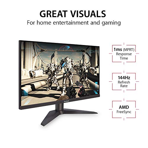 ViewSonic VX2758PMHD 27 Inch 1080p 144Hz 1ms Gaming Monitor with