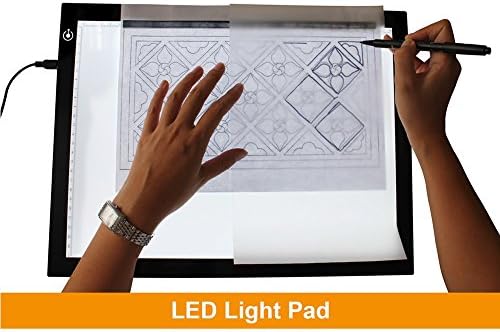 Tracing Light Box, A4 LED Artcraft Tracing Light Pad Light Box For Artists,Drawing, Sketching, Animation, 9.4x14 Inch Light Pad