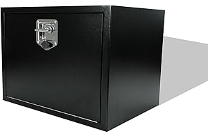 Weetron 24 Inch Underbody Tool Box,Heavy Duty Underbody Truck Tool Box w/T-Handle Latch and keys for Pickup Truck,Utility Tractor,RV,Waterproof Tool Chest For Storage & Organization-24 × 18 × 18 inch