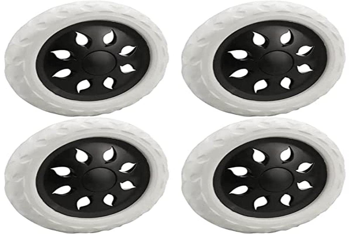 Set of 4 Replacement Wheels, Replacement Castors for Wheelchair Replacement Front Wheels Replacement Wheels for Shopping Trolley Rollator Combi Travel Luggage Trolley Wheelchair Spare Wheels