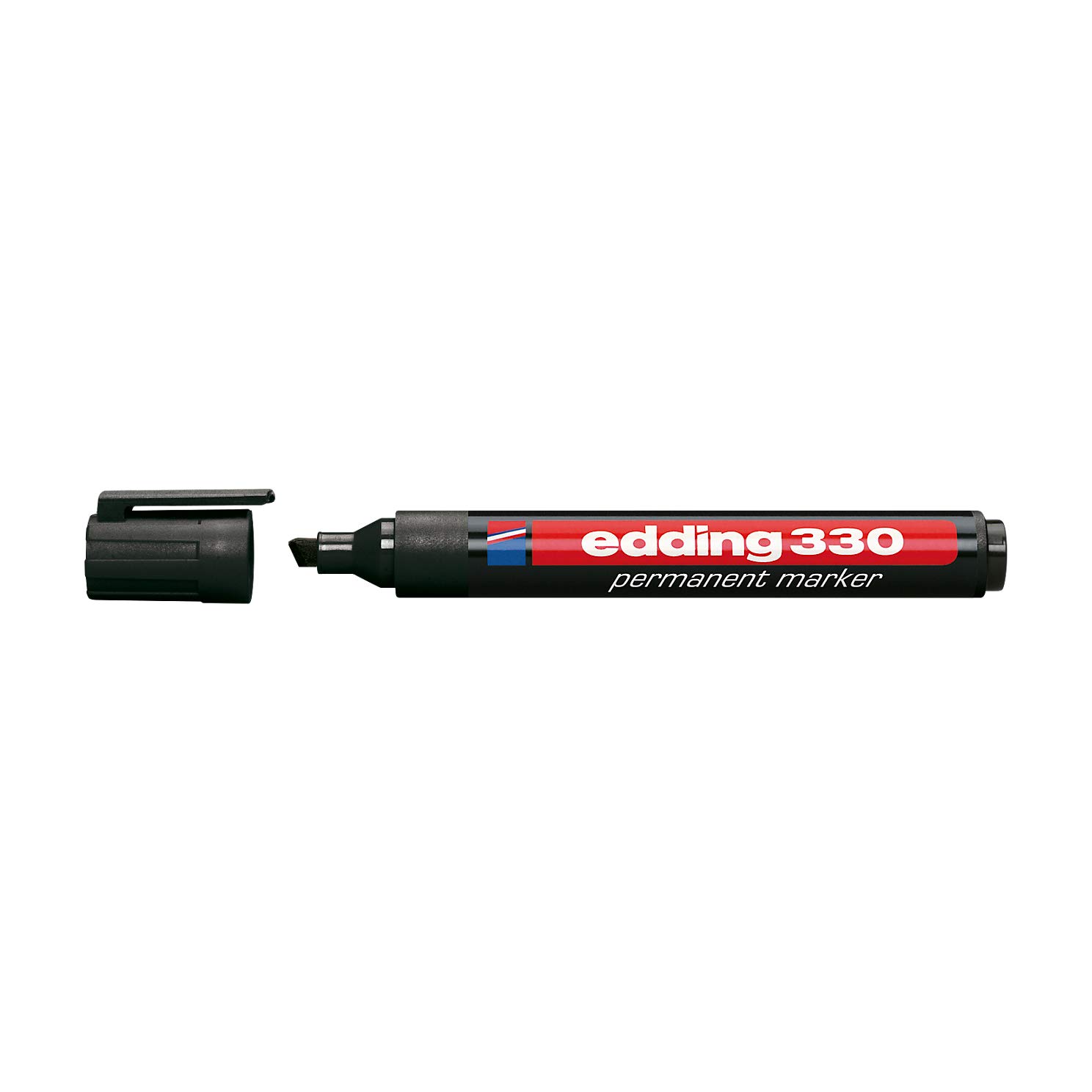 Edding 330 Permanent Marker Chisel Tip 1-5mm Black Ref 330-001 [Pack 10]