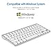 JETech Ultra-Slim 2.4G Wireless Keyboard for Windows (White) - 2161