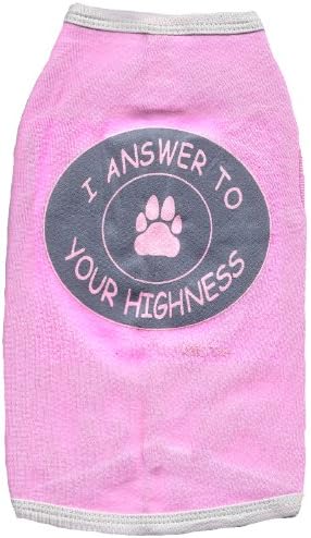 Kool Tees I Answer to Your Highness Dog Tee, Large