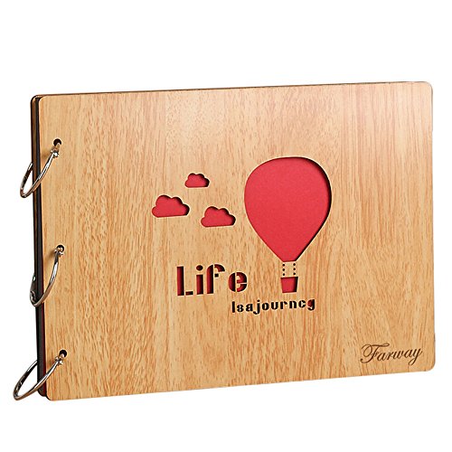Farway diy mahogany hollow wood photo album anniversary…