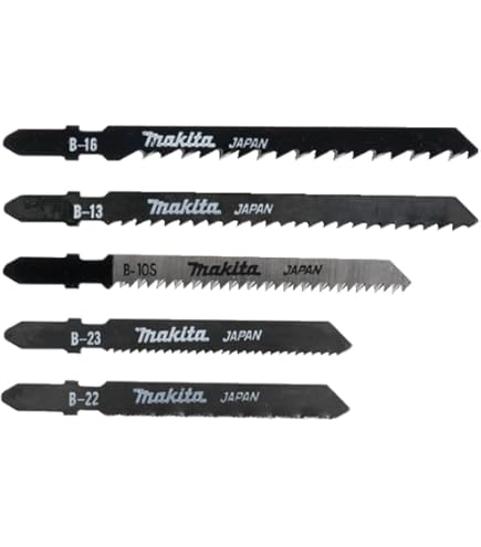 Makita 792529-7Jig Saw Blade, T Shank, HCS, 4-1/8" X 9TPI 3 1 8 Cutting Length 5 Pack