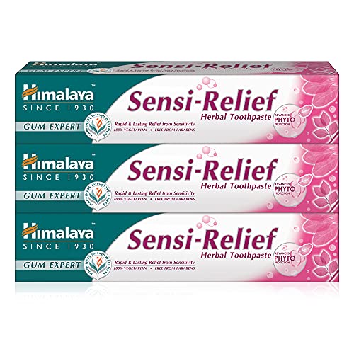 Herbals Sensi-Relief Toothpaste with Advanced Phyto Protection - for Rapid and Long Lasting Sensitivity Relief - Paraben Free 100% Vegeterian (SAVER PACK - Pack of 3)