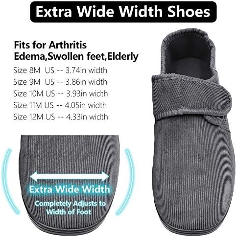 mens house shoes wide width