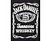 Jack Daniel's Whiskey Label Women's Juniors Racerback Black Tank Top (Medium)