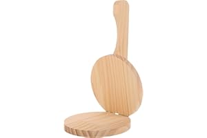 VOSAREA Wood Dumpling Presser Kitchen Dumpling Press Tool Wonton Skin Press Maker Dumpling Maker Machine for Ravioli Pancakes Pizza Manual Corn Tortillas Sugar Pancakes Wrapper (8.25X4.91X2.36 Inch)