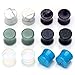 PiercingJ 12pcs Natural Gem Stone Double Flared Saddle Plug Gauge Ear Stretcher Piercing Jewelry Gauge kit 2g 0g 00g 12mm 14mm