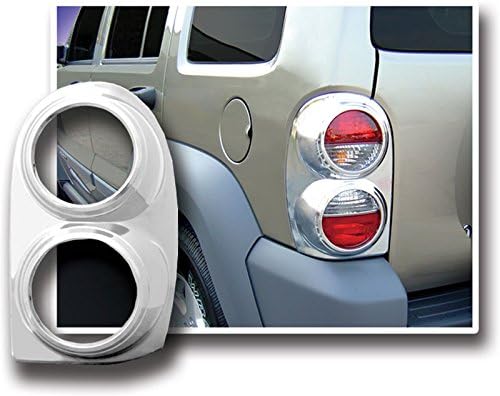 Jeep Liberty 2002-2007 Chrome Tail Light Trim Bezels (TL-JEP-2A)