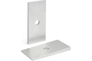 OUTOPAKKLE 2.5 Degree Angle Correction Universal Suspension Axle Shims for Leaf Springs and Lift Blocks Silver