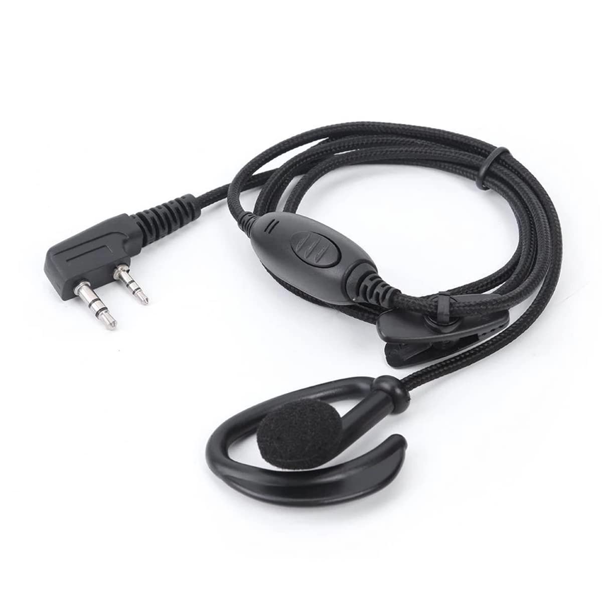 Tiardey Universal Radio Earpiece with 3.5mm jack D Shape Ear hook Two Way Radio Headset Compatible for Radio