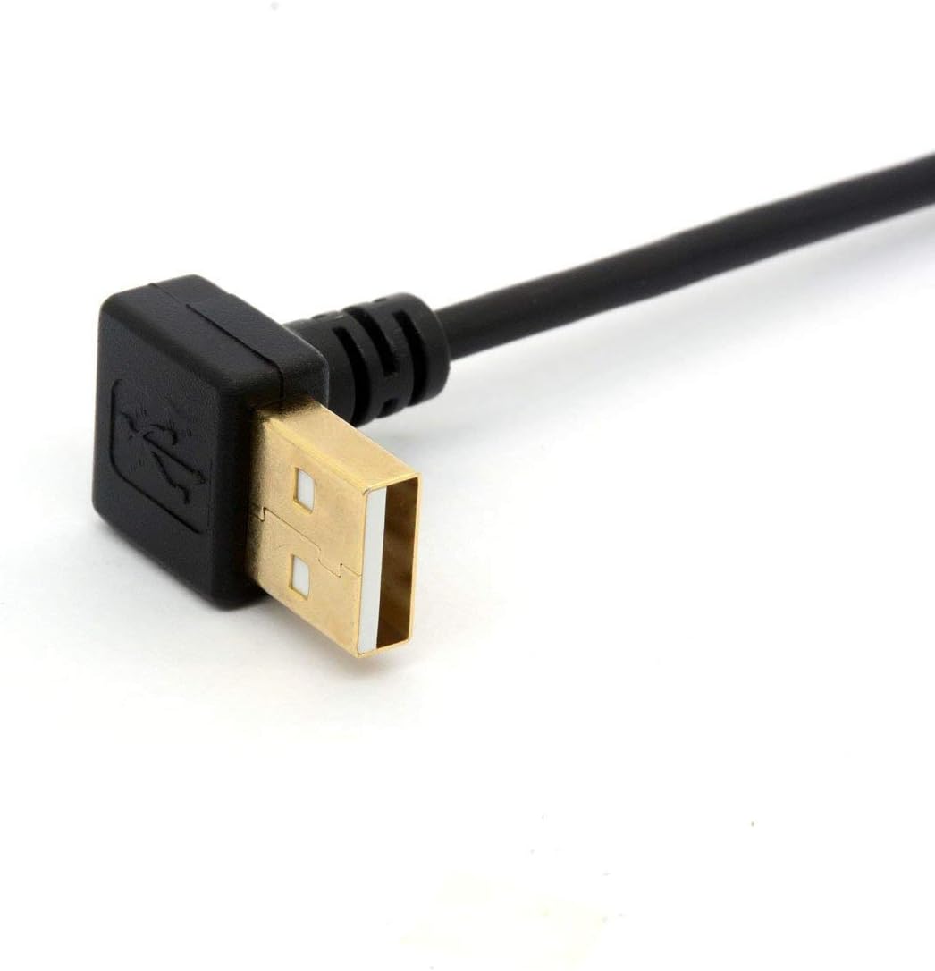 HUHANGGod 90 Degree USB 2.0 to Type C Right/Left Angled Male Cable Gold Plated USB C Extension Cord Data Transfer Sync lead (USB 2.0 Up) - Image 4