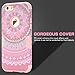 iPhone 6 Cases, iPhone 6S Case, SKYLMW Hard PC Shell with Soft Silicone Hybrid iPhone 6 Covers Protective 3 Piece Shockproof Anti-Scratch Combo Cover for iPhone 6/6S 4.7 Inch Mandala Rose Gold