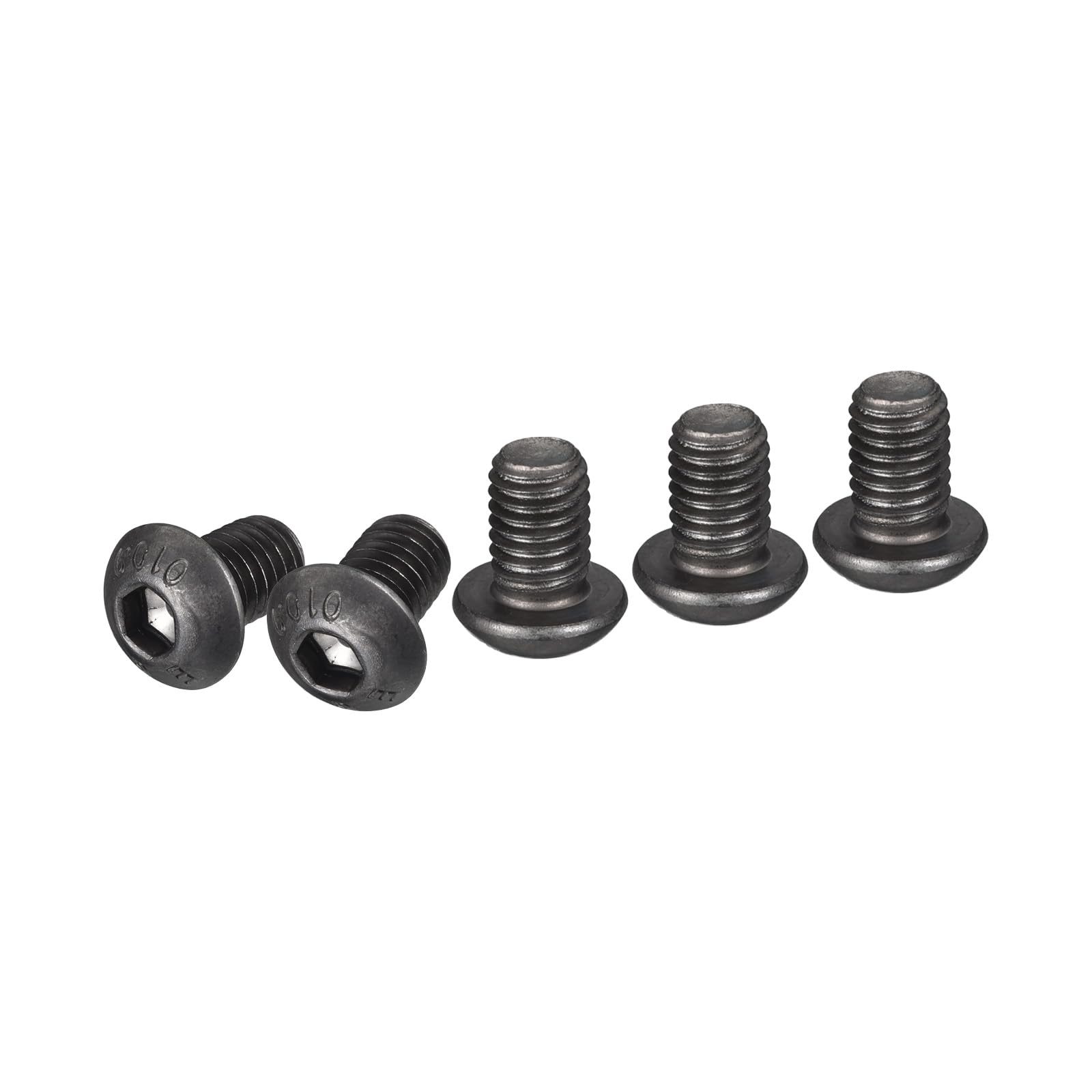 DTGN M8-1.25x12mm Button Head Socket Cap Screws - 25Pack - Good for Machine - Carbon Steel Black Oxide - Hex Drive Full Thread Fasteners — image 1