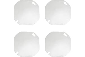 Set of 4 Heavy Duty Metal Electrical Box Covers Octagonal Shape Easy Fit High Performance Protective Design Metal Electrical 