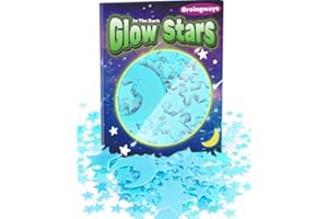 Greingways 201 Pcs Glow in The Dark Stars Stickers for Ceiling Bedroom, Stocking Stuffers for Kids Ages 3-5, 4-8, 8-12, Boys Girls Room Decor Wall Stickers Stocking Stuffers for Toddler-Blue