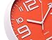 Indoor Big 3D Number Quartz Silent Non Ticking Wall Clock Quiet Sweep Movement Decorative Battery Operated 10 Inch Orange
