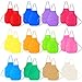 Caydo 24 Pieces Middle Size 12 Colors Children's Artists Fabric Aprons for Kitchen, Classroom, Community Event, Crafts and Art Painting Activity