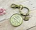 Faith Keychain She is Clothed with Strength Dignity Bible Verse Jewelry for Women Key Ring - Handmade Glass Proverbs 31 Pendant Bronze Crown Charm Packaged with Inspirational Message Card & Gift Box