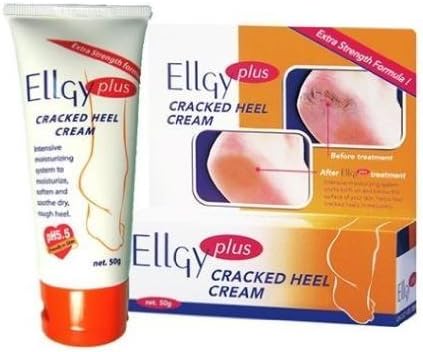 Beauty Set : Ellgy Plus Cracked Heels Cream - FOR Rough Dry Foot Feet - 50g [Get Free Facial Hair Epicare Spring A1 Remover]