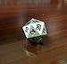 Single Metal d20 Die in Brushed Aluminum Finish by DnD Dice