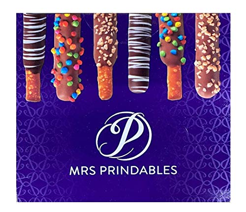 Mrs. Prindables 24 Chocolate Dipped Caramel Pretzel Rods 2.11 lbs. (1 box - 2.5 lbs.)