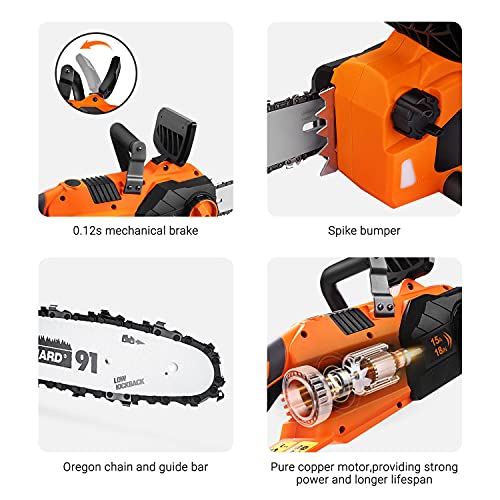 Electric Chainsaw, 18Inch 15Amp Corded Chainsaw, Oregon chain, Copper