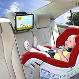 Car Mount TFY Universal Car Headrest Mount Holder with Silicon Holding Net Compatible with Both 4.5-6 Inch Phones and 7-10.5 Inch Tablets