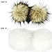 Dr Nezix DIY 12pcs Mix Colors Pompom Ball Faux Fox Fur Fluffy Pom Pom Ball for Hats Shoes Scarves Bag Charms Accessories (E)