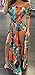 Imily Bela Women's Half Sleeve Off Shoulder Feather Print Slit Hem Maxi Dress for Party