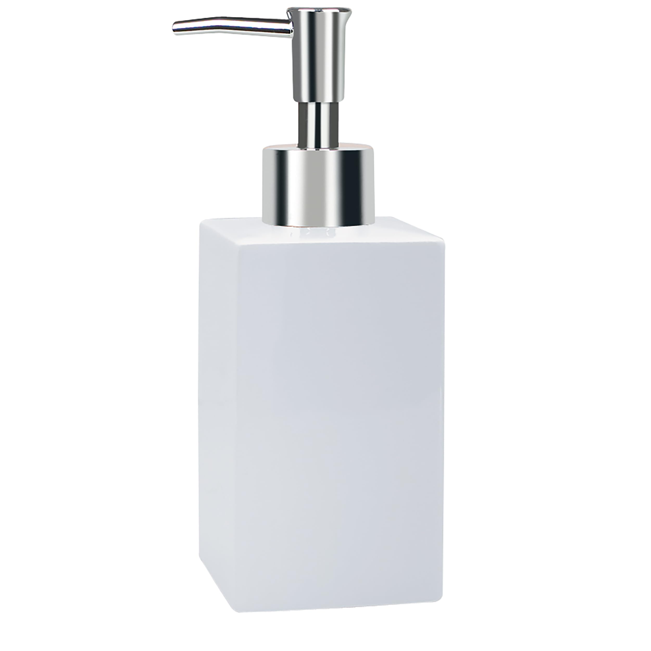 Spirella Quadro Stoneware Soap Dispenser, White