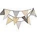 Light Tan Brown Rustic Floral Bunting Fabric Banner Shabby Chic Pennant Garland Wedding Birthday Baby Shower Neutral Theme Party Decoration