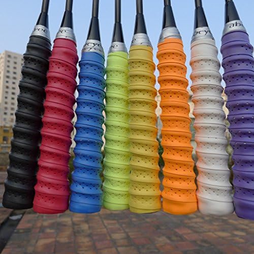 10 Pieces Assorted Color Abcyee Antiskid Badminton Tennis Racket Grip Sports Sweatband