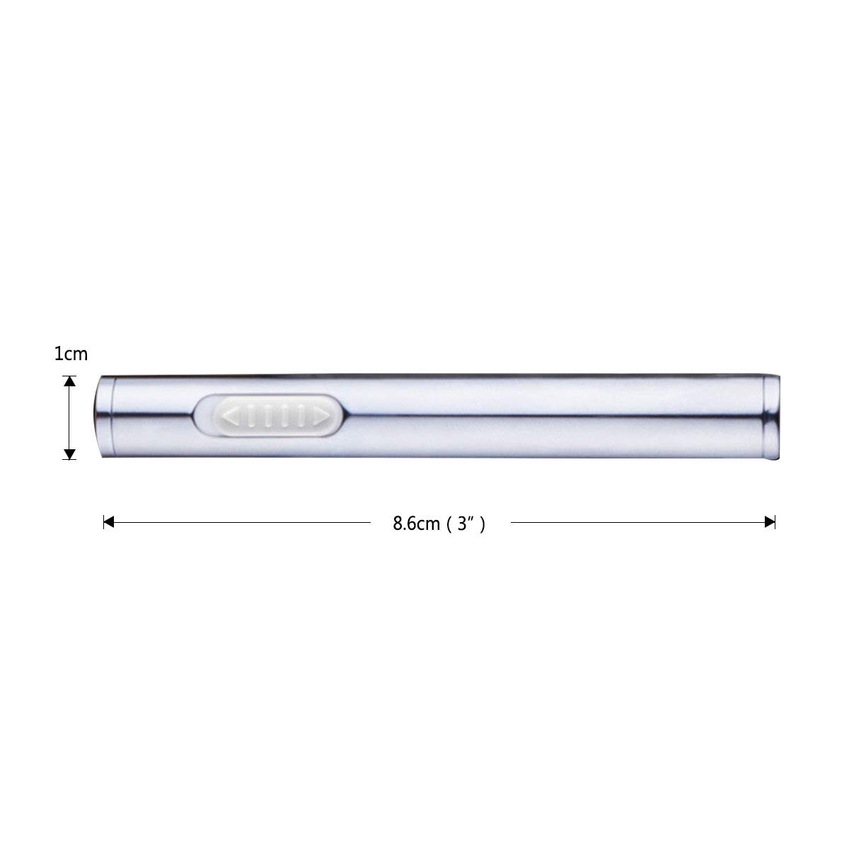 Oumosi Zigarettenanzünder in Metallform, langes Zigarettenanzünder, USB-Ladekabel Silber