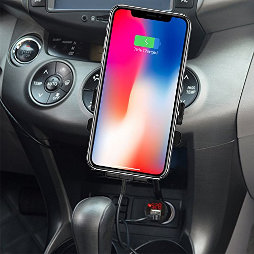 Cigarette Lighter Car Mount,3In1 Wireless Charging&Car Phone Holder