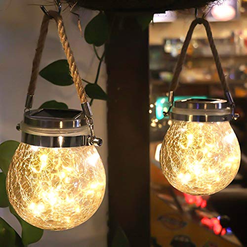 gdfh Solar String Lights Outdoor, Super Bright Solar Globe String Lights Outdoor (Upgraded Oversize Lamp Beads), Waterproof for Garden Patio Yard Party