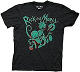 Rick and Morty Mens Tri-blend Black Soft T-shirt