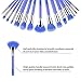 Refand Makeup Black Brushes, Professional Makeup Kits Face Brushes Set 15 PCs Purple Fish Pattern