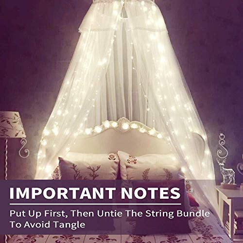 MZD8391 Curtain String Lights, 9.8 X 9.8ft 304 LED Starry Fairy Lights for Wedding, Bedroom, Bed Canopy, Garden, Patio, Outdoor Indoor (White curtain light)