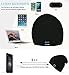 Bluetooth Knit Hat Headphones, Winter Beanie Slouchy Skullies Cap and Touchscreen Gloves Mitts for Men & Women, Wireless Stereo Heatsets Speaker Microphone and Volume Control (Black Hat +Black Gloves)