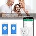 EEIEER Smart Plug,WiFi Outlet Compatible with Alexa Echo,No Hub Required,1 Minute to Set Up,Control from afar ( White ,2 Pack )