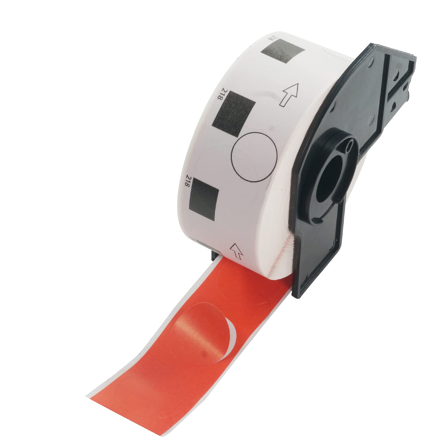BETCKEY - 1000 Red Labels Replacement for Brother DK-11218, Φ24mm Round 1 Inch Large Round Labels Compatible with Brother QL Label Printers