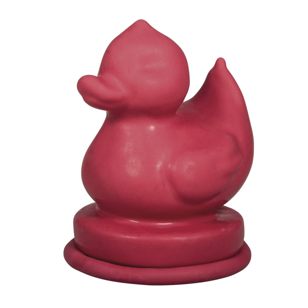 Rayher Duck Shape Latex Rubber Mould for Casting with Plaster, Concrete and Soap, Reusable Craft Mould with Bath Duck Design, red, 6.5x9cm, 34302000