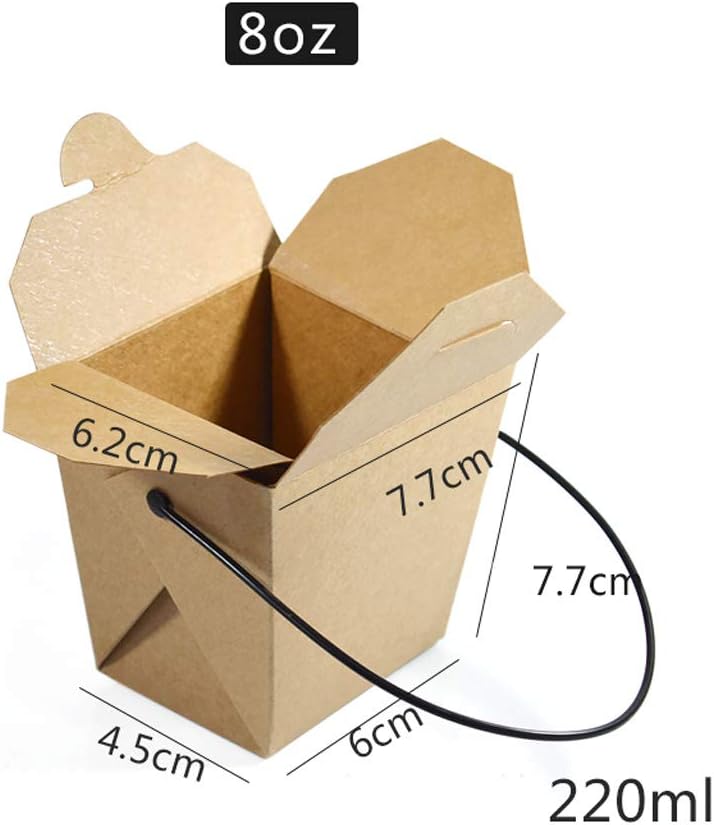 Compra GYT Caja de Embalaje de Papel Kraft desechable – Pasta Fritas Pollo Frito Snack Box [100 Unidades] en Amazon.es