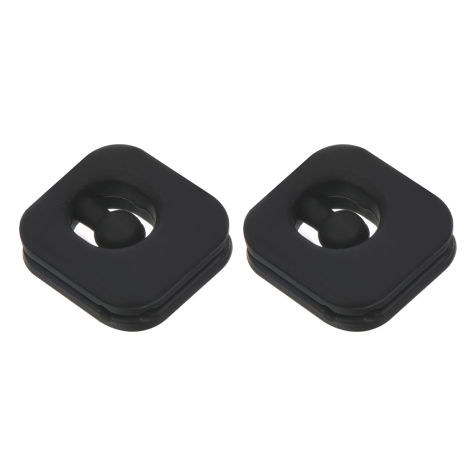 M METERXITY 2 Pack Tennis Vibration Dampener - Square Shock Absorber, Silicone Racket String Damping, Apply to Tennis Racket (2.2cm, Black)